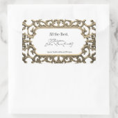 Victoriaans Gouden Handtekening Auteur BookPlate S Rechthoekige Sticker (Tas)