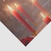 Victoriaans gouden hart met rode rozen,  tissuepapier (Detail)