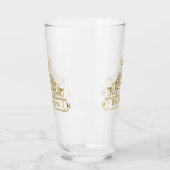 Victoriaans Gouden Monogram Tekst Kroondruk Bar Gl Glas (Links)