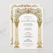 Victoriaans  gouden repetitiediner kaart (Voorkant / Achterkant)