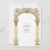 Victoriaans  gouden repetitiediner kaart (Achterkant)