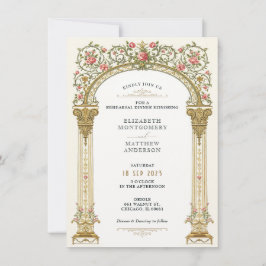 Victoriaans  gouden repetitiediner kaart