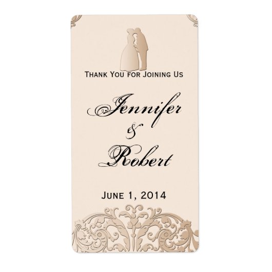 Victoriaans goudFilippijns Wijnlabel Etiket (Voorkant)