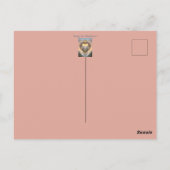 Victoriaans, goudkleurig hart met bloemen en gezeg briefkaart (Achterkant)