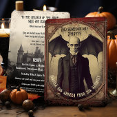 Victoriaans  graaf Dracula Halloween Kaart