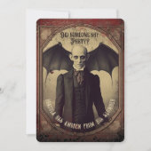 Victoriaans  graaf Dracula Halloween Kaart (Voorkant)