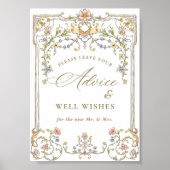  Victoriaans Grace Bloemen Advies & Wensen Teken Poster (Voorkant)