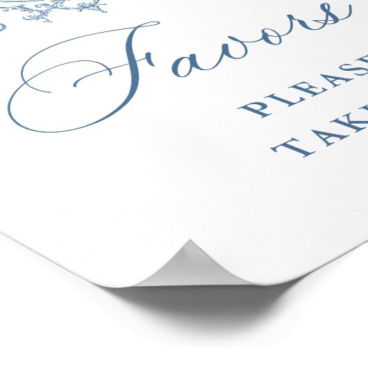 Victoriaans  Grace Bloemen Blauw Favorieten Trouwe Poster (Hoek)