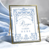 Victoriaans  Grace Bloemen Blauw Recept Kaarten Poster