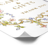  Victoriaans Grace Bloemen Kaarten en Geschenken T Poster (Hoek)