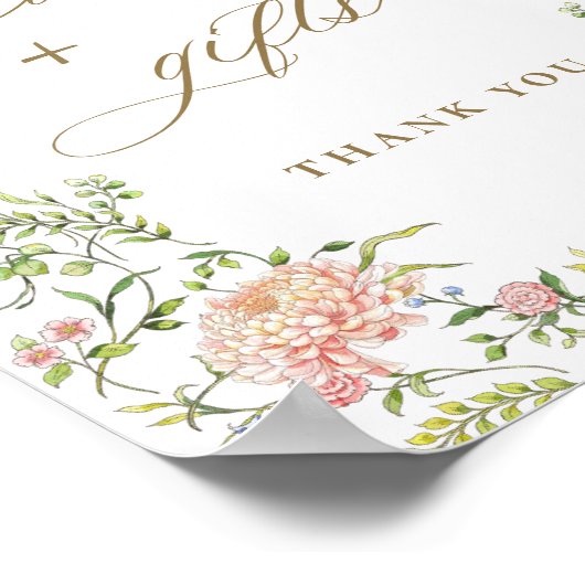  Victoriaans Grace Bloemen Kaarten en Geschenken T Poster (Hoek)