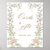  Victoriaans Grace Bloemen Kaarten en Geschenken T Poster (Voorkant)