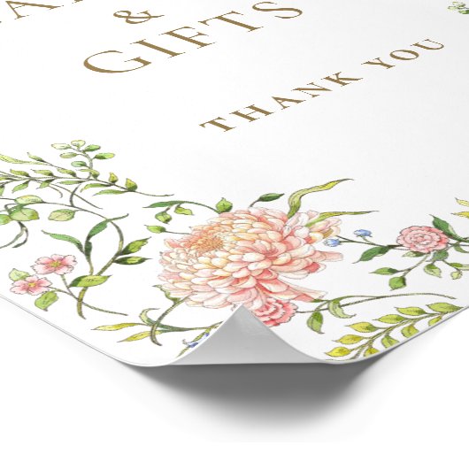  Victoriaans Grace Bloemen Kaarten en Geschenken T Poster (Hoek)