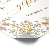  Victoriaans Grace Bloemen Kaarten en Geschenken T Poster (Hoek)