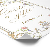 Victoriaans Grace Bloemen Kaarten en Geschenken T Poster (Hoek)