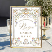  Victoriaans Grace Bloemen Recept Kaarten Teken Poster