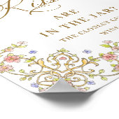 Victoriaans Grace Bloemen Vrijgezellenfeest Teken Poster (Hoek)