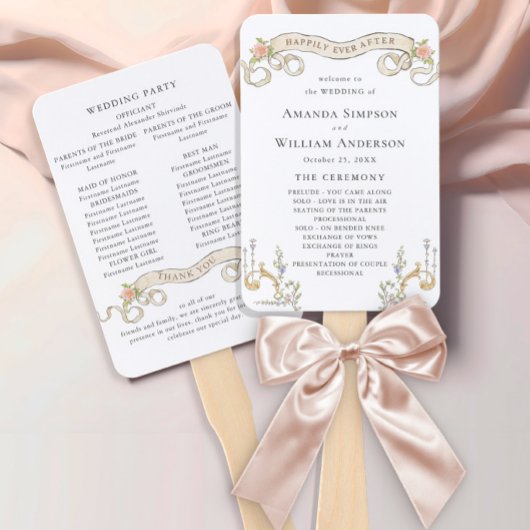 Victoriaans  Grace Boheemse Trouwceremonie Handwaaier