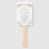 Victoriaans  Grace Boheemse Trouwceremonie Handwaaier (Voorkant)