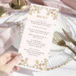 Victoriaans  Grace Bohemian bruiloft diner Menu<br><div class="desc">Klik voor verdere aanpassingen op "Deze sjabloon personaliseren" en vervolgens op "Bewerken met ontwerpgereedschap". Stijlvolle bewerkbare gemakkelijk te gebruiken bruiloft sjablonen,  meer items beschikbaar in de winkel (uitnodigingen,  rsvp,  bedankjes,  briefpapier & decor). Neem contact met me op als je hulp nodig hebt of overeenkomende objecten.</div>