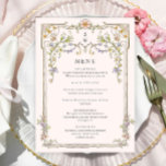Victoriaans  Grace Bohemian bruiloft diner Menu<br><div class="desc">Klik voor verdere aanpassingen op "Deze sjabloon personaliseren" en vervolgens op "Bewerken met ontwerpgereedschap". Stijlvolle bewerkbare gemakkelijk te gebruiken bruiloft sjablonen,  meer items beschikbaar in de winkel (uitnodigingen,  rsvp,  bedankjes,  briefpapier & decor). Neem contact met me op als je hulp nodig hebt of overeenkomende objecten.</div>