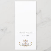 Victoriaans  Grace Bohemian bruiloft diner Menu (Achterkant)