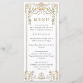 Victoriaans  Grace Bohemian bruiloft diner Menu (Voorkant)