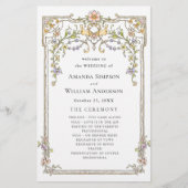 Victoriaans  Grace bruiloft ceremonie programma (Voorkant)