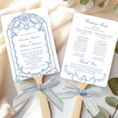 Victoriaans Grace bruiloft ceremonie programma Handwaaier