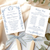 Victoriaans  Grace bruiloft ceremonie programma Handwaaier