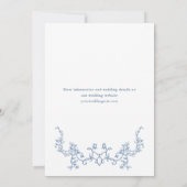 Victoriaans Grace Dusty Blue ENGAGEMENT PARTY Kaart (Achterkant)