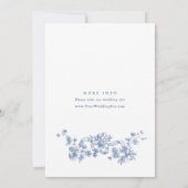 Victoriaans Grace Dusty Blue ENGAGEMENT PARTY Kaart (Achterkant)