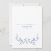 Victoriaans Grace Dusty Blue ENGAGEMENT PARTY Kaart (Achterkant)