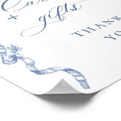 Victoriaans  Grace Dusty Blue Kaarten en geschenke Poster (Hoek)