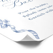 Victoriaans  Grace Dusty Blue Mimosa Bar Sign Poster (Hoek)