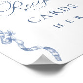 Victoriaans  Grace Dusty Blue Recept Kaarten Poster (Hoek)