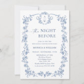 Victoriaans  Grace Dusty Blue Repetitie Diner Kaart (Voorkant)