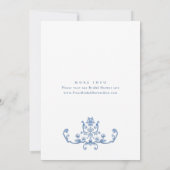 Victoriaans  Grace Dusty Blue Vrijgezellenfeest Kaart (Achterkant)