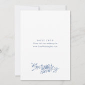 Victoriaans  Grace Dusty Blue Vrijgezellenfeest Kaart (Achterkant)