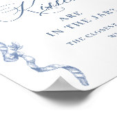 Victoriaans  Grace Dusty Blue Vrijgezellenfeest Poster (Hoek)