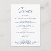 Victoriaans  Grace Floral bruiloft Details Informatiekaartje (Voorkant)