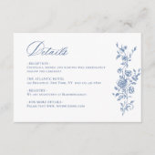 Victoriaans  Grace Floral bruiloft Details Informatiekaartje (Voorkant)