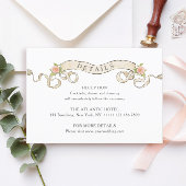 Victoriaans Grace Floral bruiloft Details Informatiekaartje