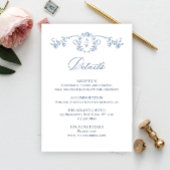 Victoriaans Grace Floral bruiloft Details Informatiekaartje