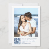 Victoriaans  Grace Floral Dusty Blue Wedding Kaart (Achterkant)