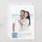 Victoriaans  Grace Floral Dusty Blue Wedding Kaart (Achterkant)