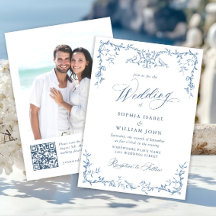 Victoriaans  Grace Floral Dusty Blue Wedding