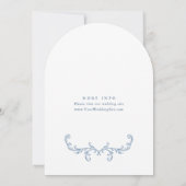 Victoriaans  Grace Floral Dusty Blue Wedding Kaart (Achterkant)