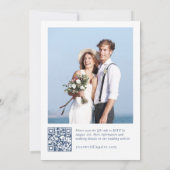 Victoriaans  Grace Floral Dusty Blue Wedding Kaart (Achterkant)