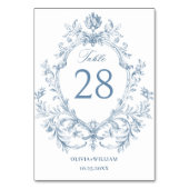 Victoriaans  Grace Floral Dusty Blue Wedding Kaart (Achterkant)